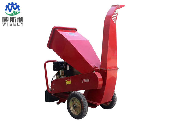 China 15KW Mulcher chipper de madeira diesel vermelho, jardinam máquina chipper da retalhadora fornecedor